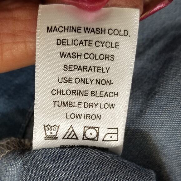 Jessica London Women's Denim Tie-Neck Midi Sun Dress Pleat Center Front Size16W - Picture 7 of 7